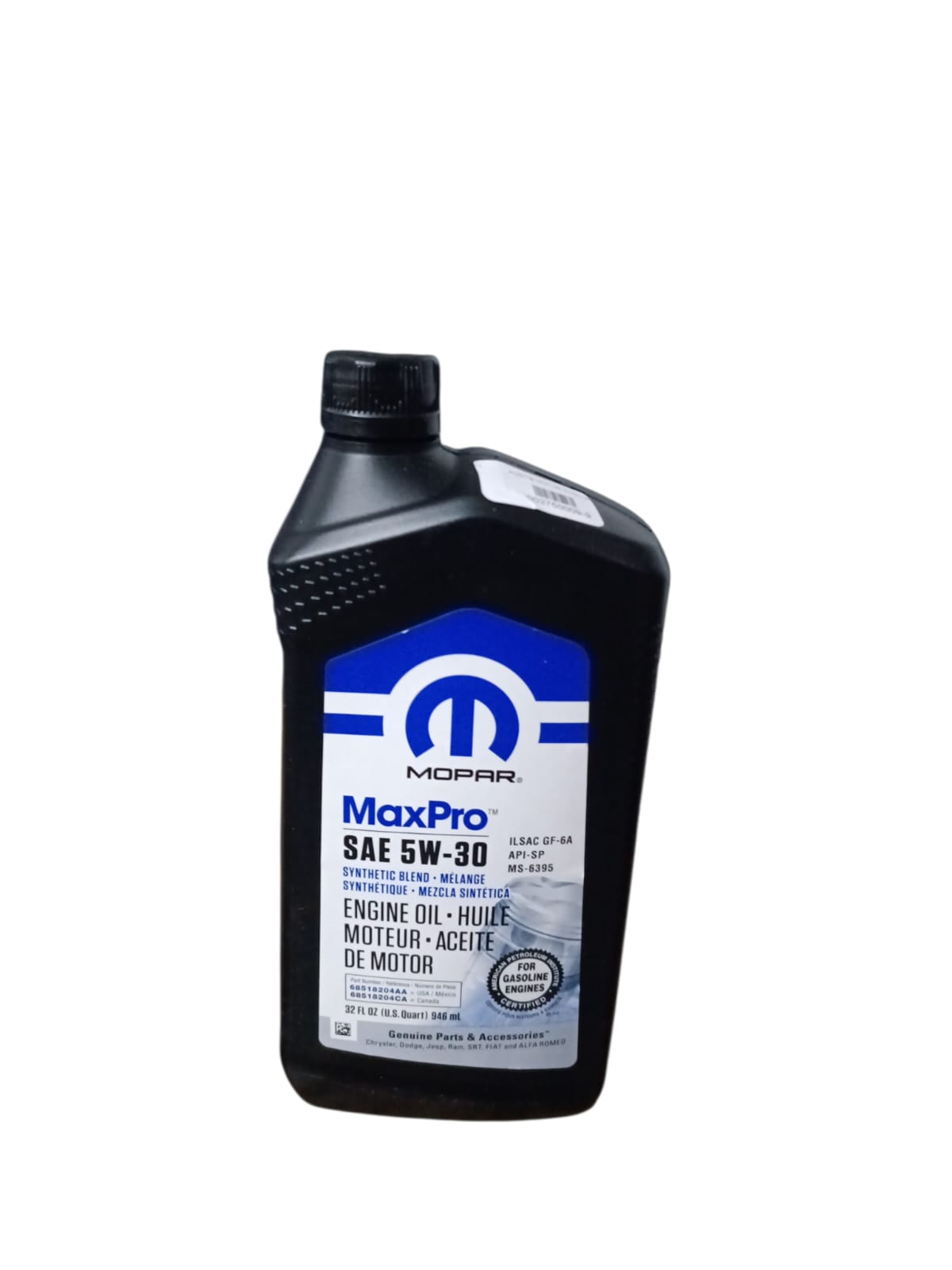 ACEITE MOTOR 5W30 SINTETICO GF-6A SP 946ML MOPAR