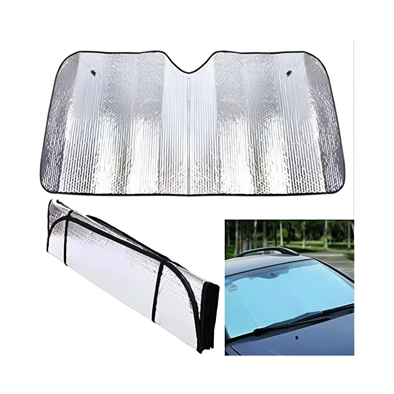 QUITASOL PARABRISAS ALUMINIO PARA AUTOS PROTECTOR 130X60